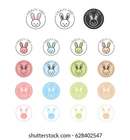 Animal cruelty free symbol. Can be used as sticker, logo, stamp, icon. Vector illustration