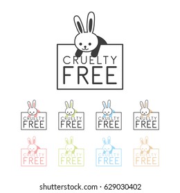 Animal cruelty free symbol. Can be used as sticker, logo, stamp, icon. Vector illustration