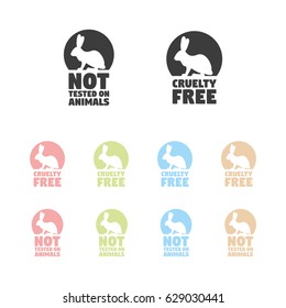 Animal cruelty free symbol. Can be used as sticker, logo, stamp, icon. Vector illustration