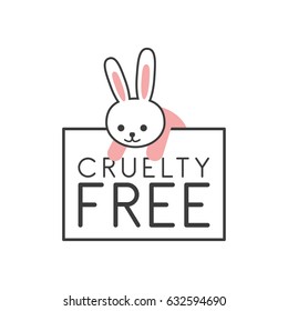 Animal cruelty free symbol. Can be used as sticker, logo, stamp, icon. Vector illustration
