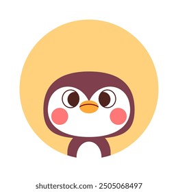 Animal cute kawaii vector penguin, frog, rabbit, tiger, bear, deer. Design illustration suitable for kids