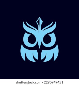 Animal cute owl arrow modern logo