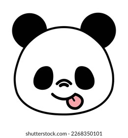 animal, cute, zoo, bear, white, panda, cartoon, art, illustration, wildlife, vector, design, black, icon, mammal, nature, baby, china, wild, logo, isolated, head, style, simple, asia, face, symbol, yo