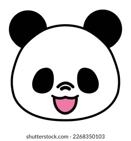 animal, cute, zoo, bear, white, panda, cartoon, art, illustration, wildlife, vector, design, black, icon, mammal, nature, baby, china, wild, logo, isolated, head, style, simple, asia, face, symbol, yo