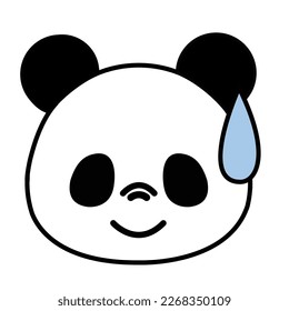 animal, cute, zoo, bear, white, panda, cartoon, art, illustration, wildlife, vector, design, black, icon, mammal, nature, baby, china, wild, logo, isolated, head, style, simple, asia, face, symbol, yo