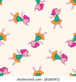animal dancing cartoon , cartoon seamless pattern background