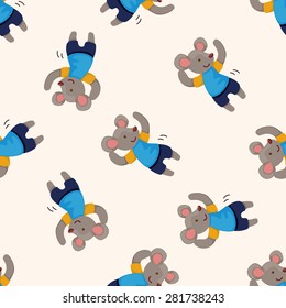 animal dancing cartoon , cartoon seamless pattern background