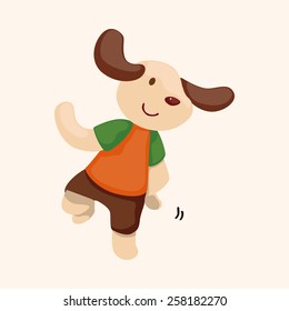 animal dancing cartoon theme elements
