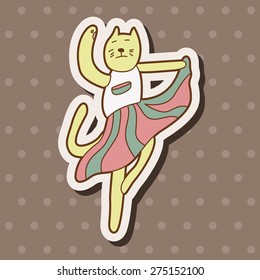 animal dancing cartoon theme elements