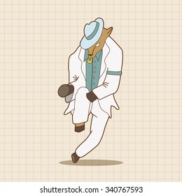 animal dancing cartoon theme elements