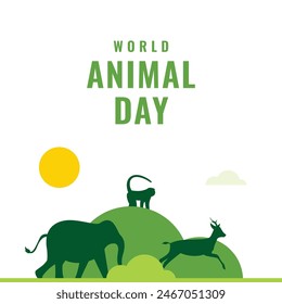 Animal Day Vector Design Illustration