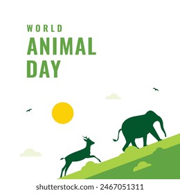 Animal Day Vector Design Illustration