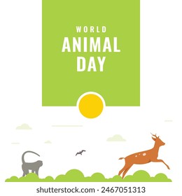 Animal Day Vector Design Illustration