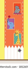 Animal decal for kids, wall decoration