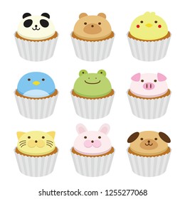 
Animal decoration cupcakes