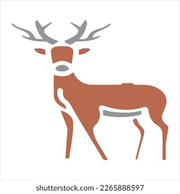 animal deer icon vector isolated on background