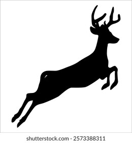 Animal Deer Jumping and running Vector illustration