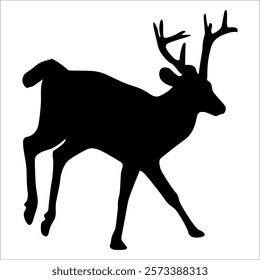 Animal Deer Jumping and running Vector illustration