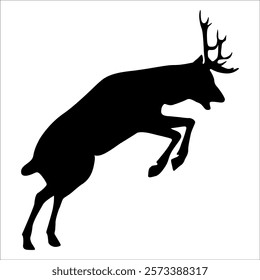 Animal Deer Jumping and running Vector illustration