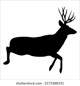 Animal Deer Jumping and running Vector illustration