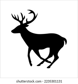animal deer line icon vector illustration on white background.