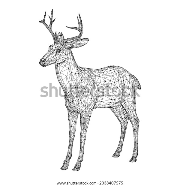 Animal Deer Silhouette Vector Icon Illustration Stock Vector (Royalty ...