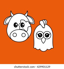 Animal design. cartoon icon. Colorful illustration