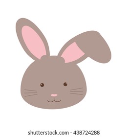 animal design. cartoon rabbit icon. isolated image. vector graph