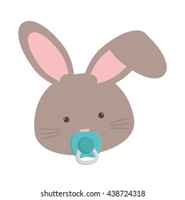 animal design. cartoon rabbit icon. isolated image. vector graph