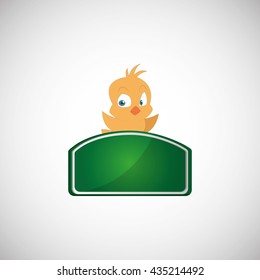 Animal design. chicken icon. Isolated illustration, white background