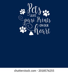 animal design dog pets leave paw prints on our jersey long vector design illustration print poster