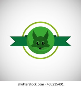 Animal design. Fox icon. Isolated illustration, white background