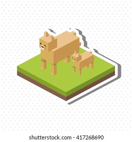Animal design. Isometric icon. nature concept, vector illustration