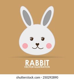 Animal design, over beige background vector illustration.