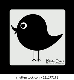 Animal design over black background, vector illustration