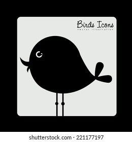 Animal design over black background, vector illustration