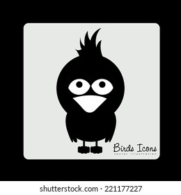 Animal design over black background, vector illustration
