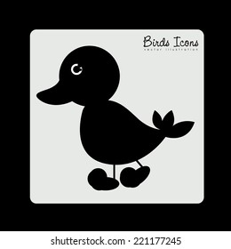Animal design over black background, vector illustration