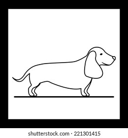 Animal design over black background, vector illustration