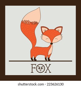 Animal design over black background, vector illustration