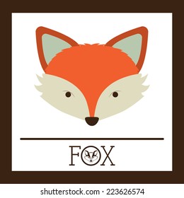 Animal design over black background, vector illustration