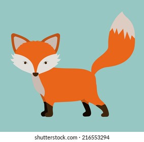 Animal design over blue background, vector illustration