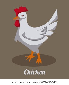 Animal design over brown background, vector illustration