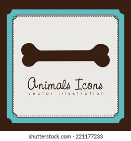 Animal design over brown background, vector illustration
