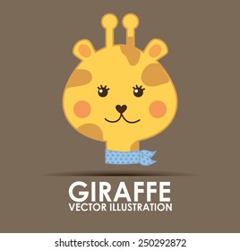 Animal design, over brown background vector illustration.
