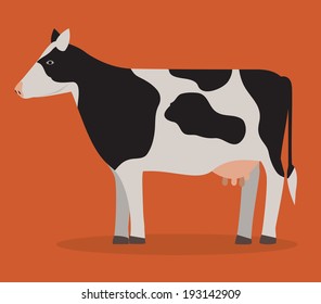 Animal design over orange background, vector illustration