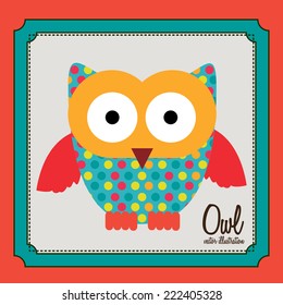 Animal design over orange background, vector illustration