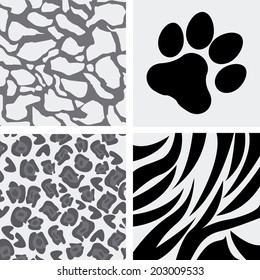 animal design over pattern background vector illustration