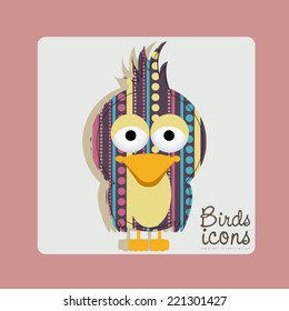 Animal design over pink background, vector illustration