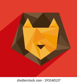 Animal design over red background, vector illustration